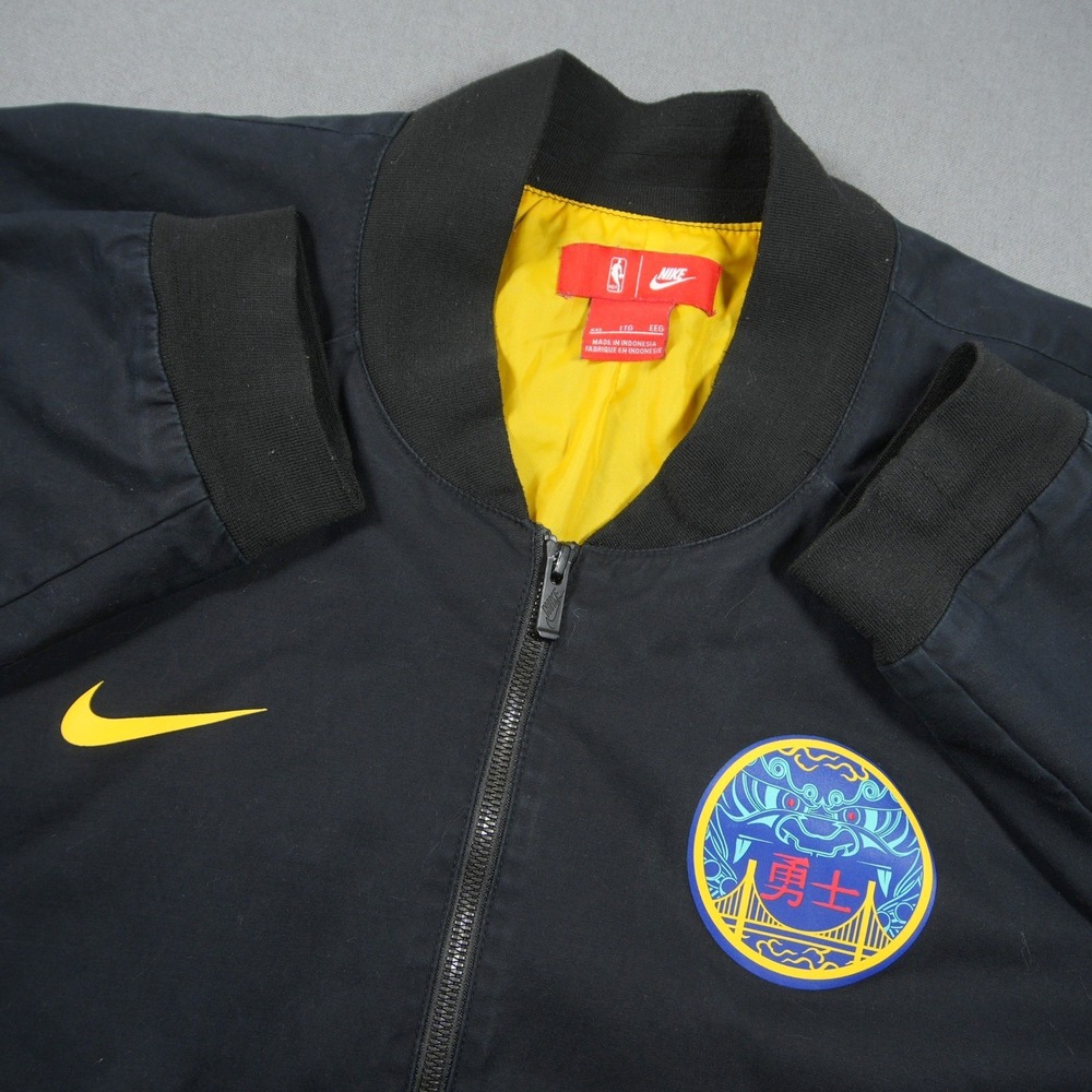 Nike Golden State Warriors Chinese New Year NBA Men Bomber Jacket XXL 899143-010